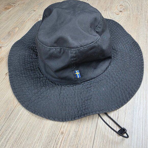 Fjallraven Hatfield Bucket Hat Size L Navy Hiking - Picture 2 of 9